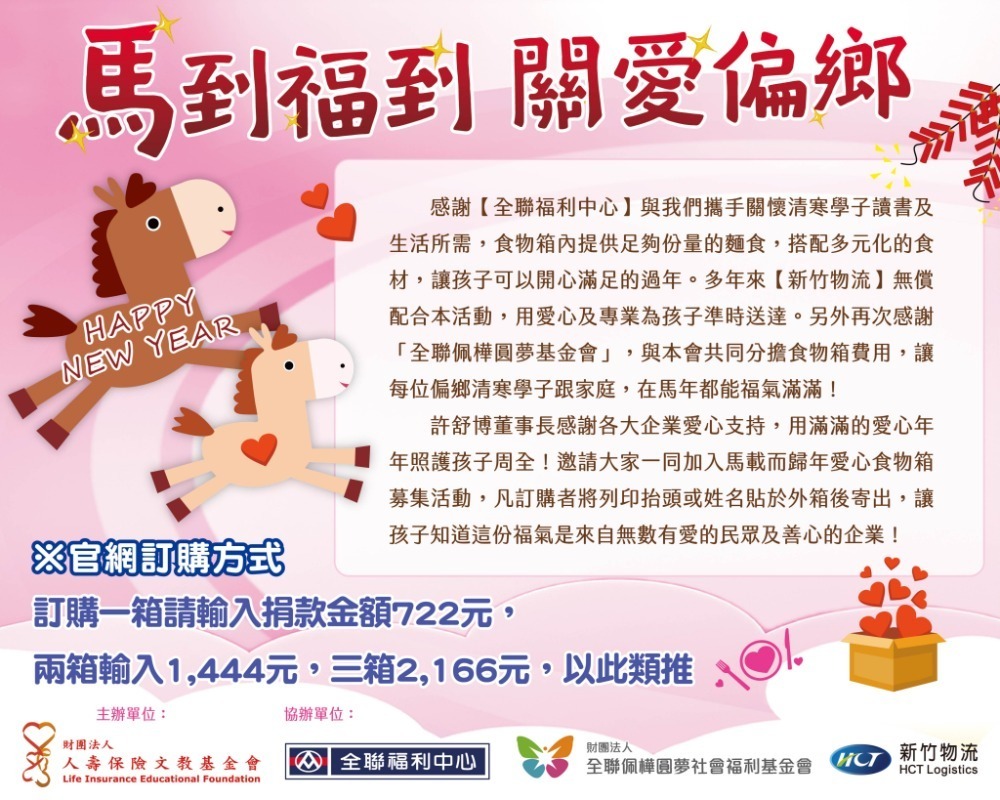 馬到福到 -新年愛心食物箱募集活動